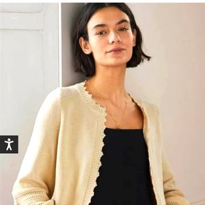 BODEN Sleeve Detail Knitted Cardigan, Size US 10, New with Tags